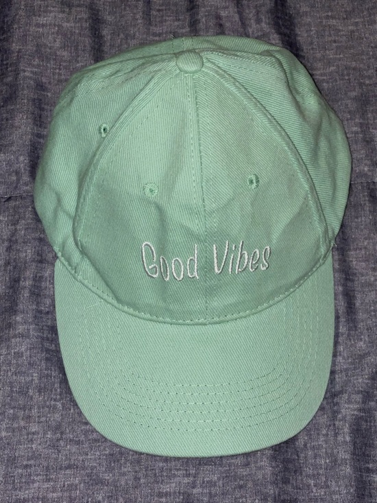 Osfm Accessories - Good Vibes Embroidered Baseball Cap - Mint Green
